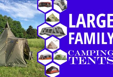 A picture of a Varanger Camp 8-10 and other tents in smaller honeycomb with the caption - Large family camping tents