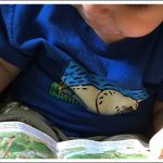 toddler reading curious george goes camping